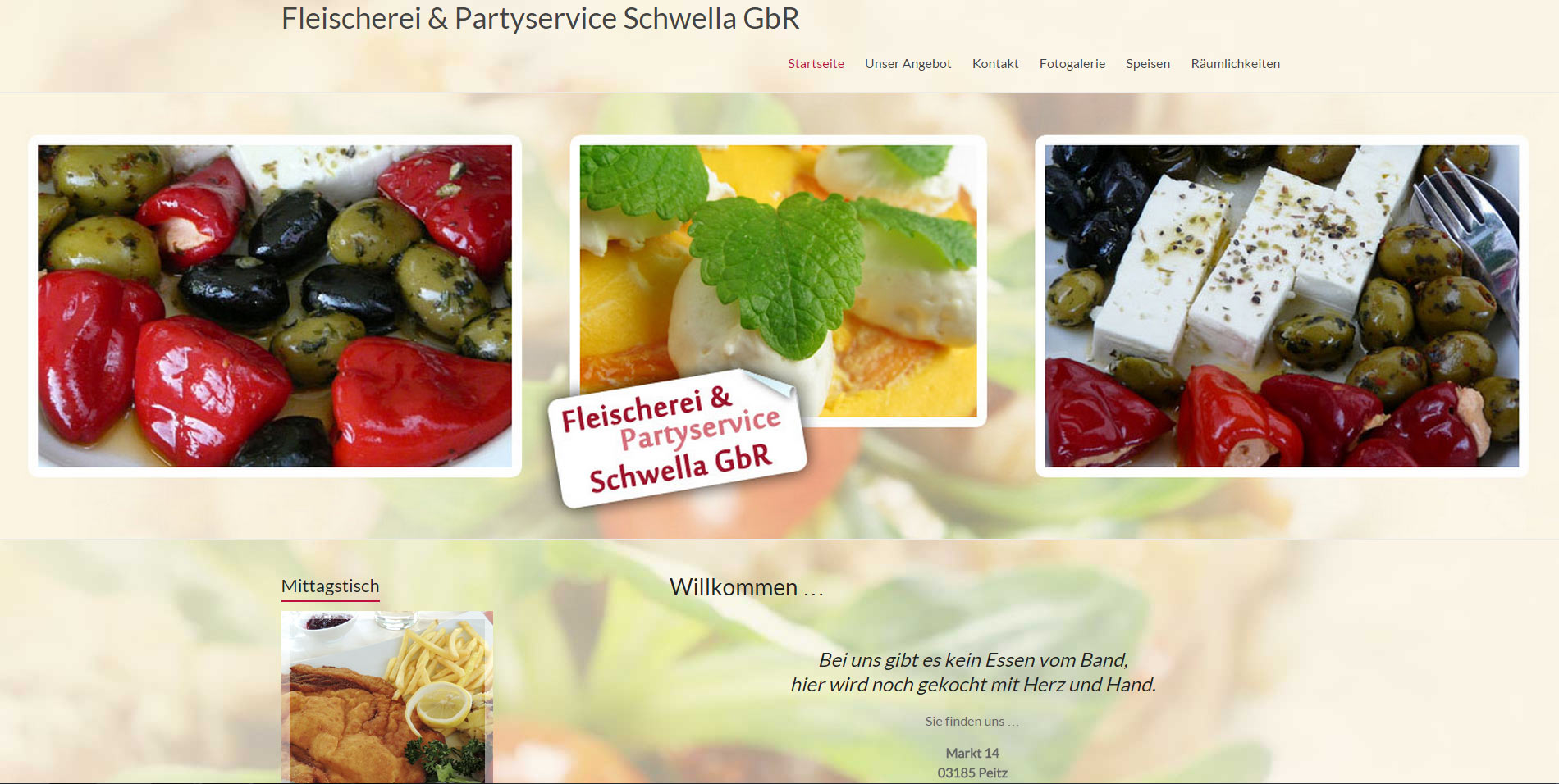 Webdesign Fleischerei & Partyservice Cottbus Peitz