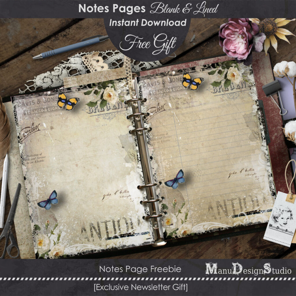 Free Vintage Notes Pages